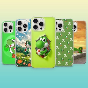 Yoshi Phone Case Super Mario World Cute Cover for iPhone 17 16 15 14 13 Samsung S26Ultra S25 S24 S23FE A56 A17 A16 Pixel 10a 9Pro