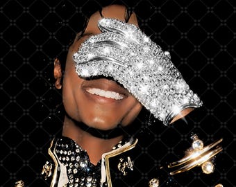 Michael Jackson PNG Graphic Tee Design, MJ Artwork, Tumbler Wrap (Digital Download)