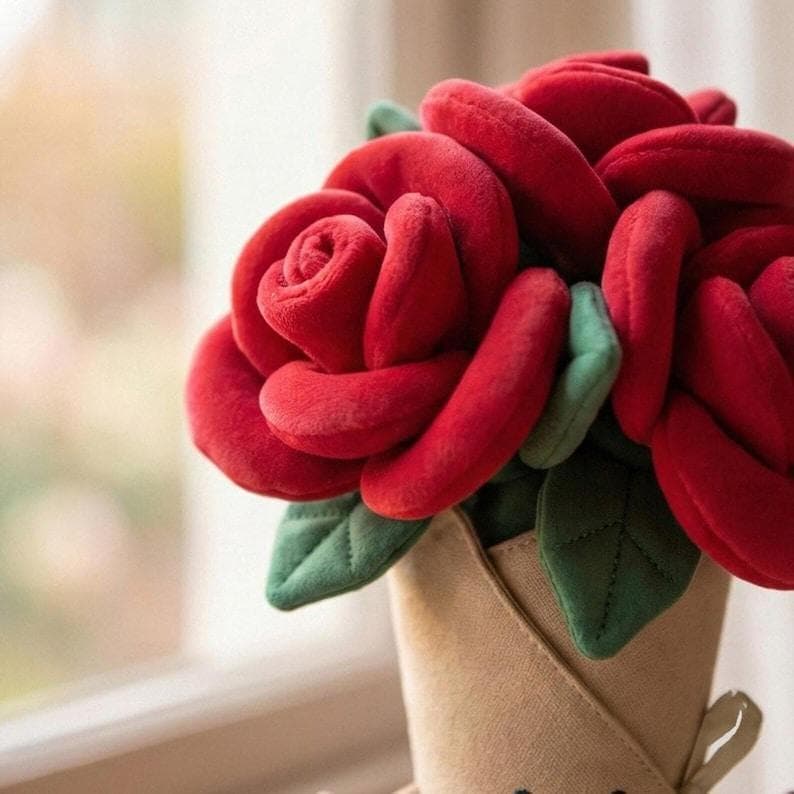 diy rose toy MOC Idea Potted Rose Flower Building Blocks Model main image 1