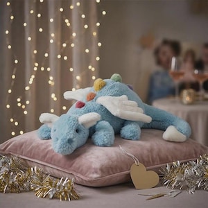 Jellycat 70 cm luchtdraak knuffel – zachtblauwe knuffel, verzamelobject