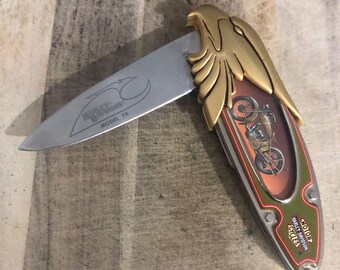 Sällsynt Franklin Mint Harley Davidson Modell 74 Samlarkniv