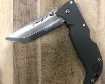 Faca dobrável Cold Steel Finn Wolf com trava para uso externo (3,5" com acabamento acetinado) 20NPF