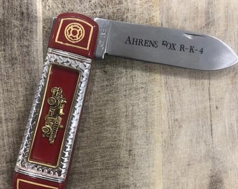 Franklin Mint Collector Knife Fire TruckAhrens Fox R-K-4