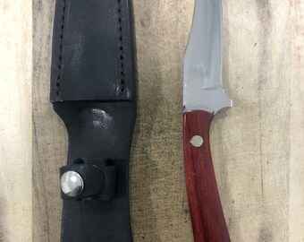 Kutmaster Utica USA 7.5" CAT Caterpillar Fixed Blade Knife With Sheath