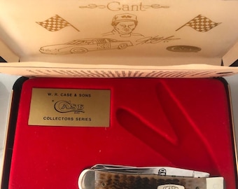 Case XX Handsome Harry Gant NASCAR ROG6254 Rogers Bone 1989 Trapper kniv i nyskick
