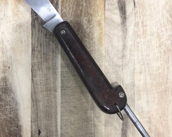 vintage soviétique 1960 couteau de manœuvrier bateau marin bakélite poignée Vorsma URSS,Rare