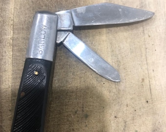 Vintage Barlow 2 Blade Folding Pocket Knife Made In Japan