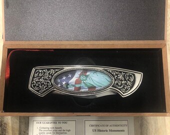 Falkner American Mint Statue of Liberty Collector Knife Limited Edition