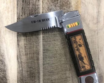 Franklin Mint UH-1B HUEY Vietnam War Collector’s Knife Limited Edition