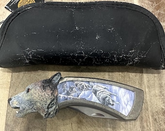 Franklin Mint “ Call Of The North “ Wolf Collector’s Knife