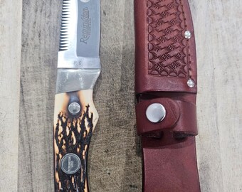 Nóż Remington USA R6 staglon full tang z ostrzem stałym MINT
