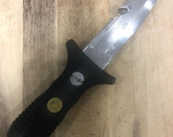 Couteau japonais d'extérieur à lame fixe Blackie Collins de style marin Wenoka avec étui