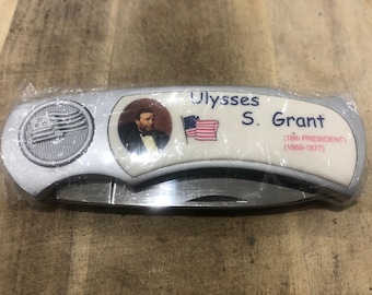 Canivete de bolso dobrável com trava Ulysses S. Grant (18º presidente, 1869-1877)