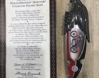 Harley-Davidson 1957 "First year" Sportster collector's knife by Franklin Mint