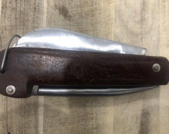 Vintage soviétique 1960 couteau de manœuvrier bateau marin bakélite poignée Vorsma URSS