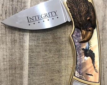 Franklin Mint Eagle Of Integrity Collector Knife