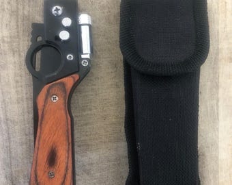 Outdoor Campimg Led Light Folding Pocket Knife