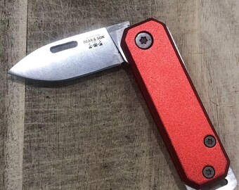 Bear & Sons USA mini gents Slip Joint Utility Knife Key Chain Pen