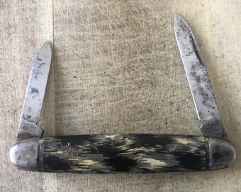 Vintage Whale 2-bladig fällkniv tillverkad i Tyskland