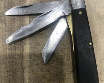 Vintage M.Klein & Sons Chicago 3 blade electrician knife Made In USA