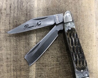Nóż Parker JAPAN o długości 3" Closed Bone Razor Nut Jack One Arm