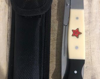 Großes Outdoor Camping Jagd Finka Russisches Lockback Klappmesser