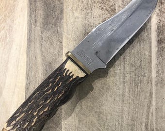 Schrade Uncle Henry Pro Hunter USA 171UH 10" Lame fixe couteau manche staglon