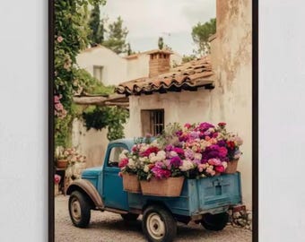 Mediterranean Wall Art Canvas Print | Boho Home Decor | Rustic European Poster | Neutral Earthy Tones | Living Room Bedroom Kitchen Decor