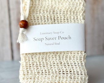 Sisal Soap Saver Pouch | Natural Exfoliating Bag | Zero Waste | Extends Bar Soap Life