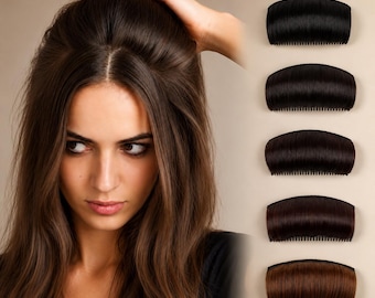 Invisible Hair Volume Insert Clip, Fluffy Hair Cushion Bun Tool, Hidden Hair Booster for Sleek Bun Ponytail Updo Women Accessory