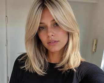 Blonde Lace Front Wig, Long Curly Blonde Wig for Women, Heat Resistant Synthetic Wig, Glam Cosplay Wig, Party Drag Queen Hair