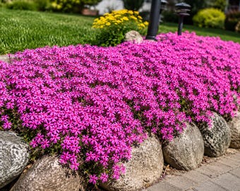 100 Scarlet Flame Creeping Phlox Seeds – Red Ground Cover Flower