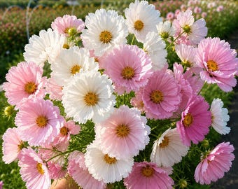 200 Cupcake Blush Cosmos Samen - Zartrosa einjährige Blume