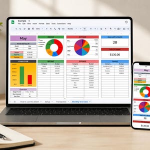 Budget Planner Google Sheets Template – Monthly, Weekly, Biweekly & Paycheck Budget Spreadsheet for Beginners