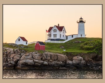 Cape Neddick Light Print | New England Seascape Photography | Maine Coast Decor