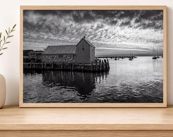 Motif No 1 Black & White Rockport MA Coastal Wall Art