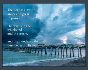 Venice Pier Storm Scripture Fine Art Photo Print Nahum 3:1