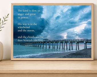 Venice Pier Storm Scripture Fine Art Photo Print Nahum 3:1