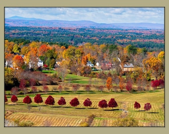 New England Fall Foliage Gibbet Hill Canvas Wall Art Print