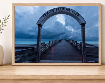 Venice Fishing Pier Storm Fine Art Photo Print