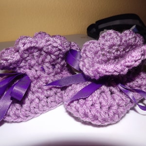 Handmade House Slippers for Girls Purple