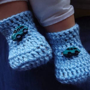 Baby Boy Booties Handmade Crochet