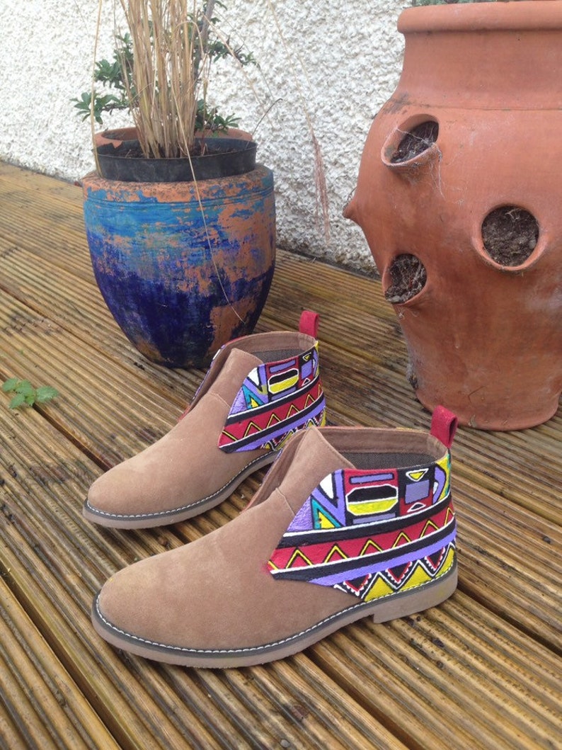 Tribal Desert Boots Men/'s African Boots Chukka Ankara Navajo Ethnic Print Vegan Clothing Men/'s African Clothes Kente Aztec
