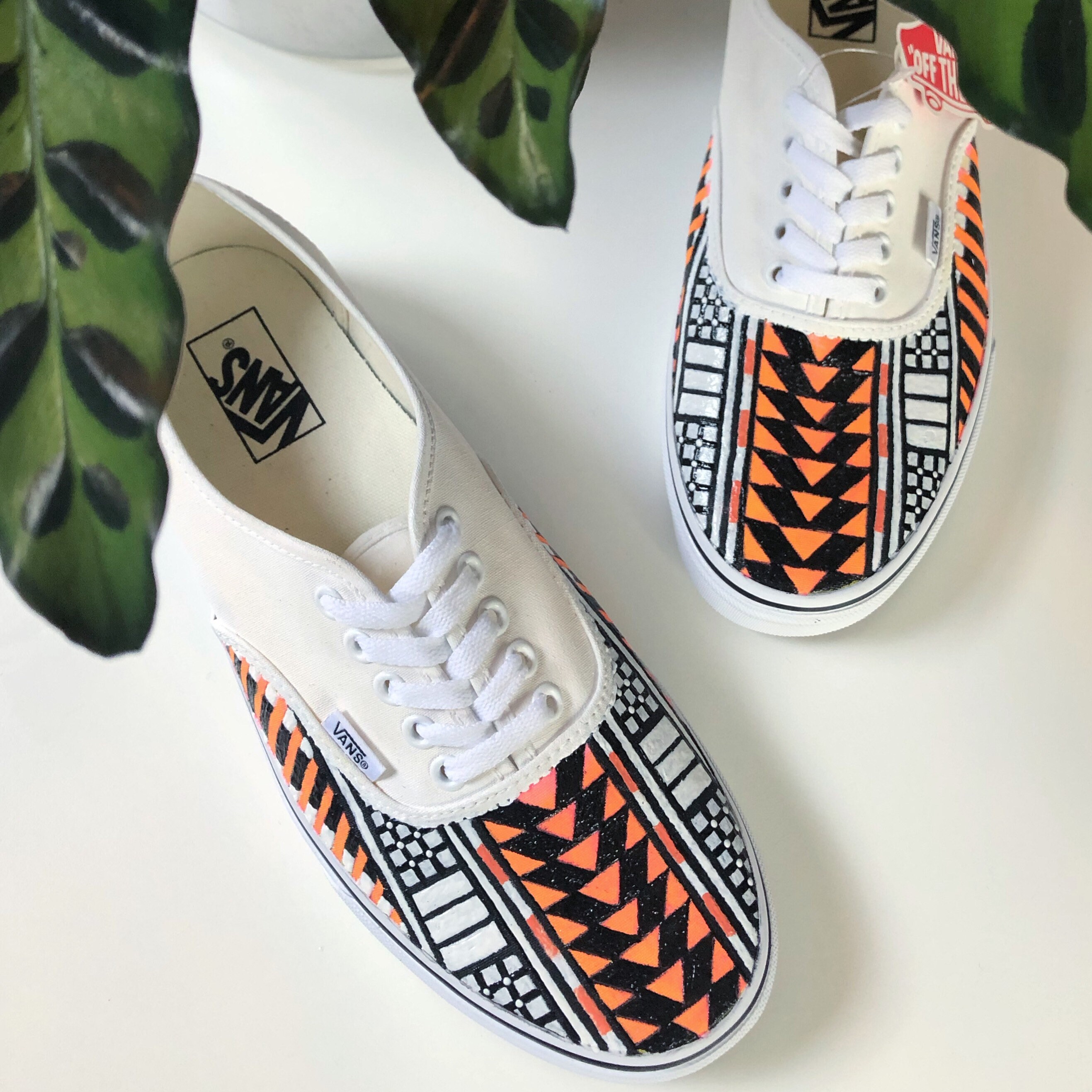 orange custom vans