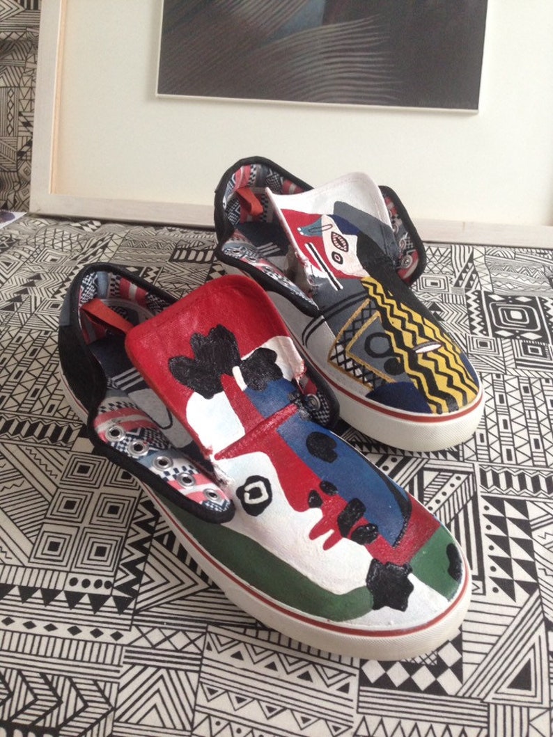 Men's Pablo Picasso Print Shoes Fine Art Surrealist - Etsy