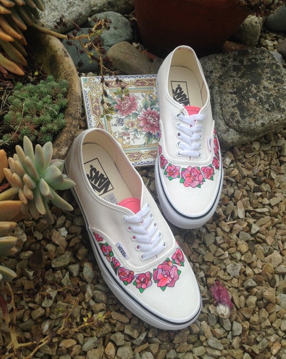 vans rose design