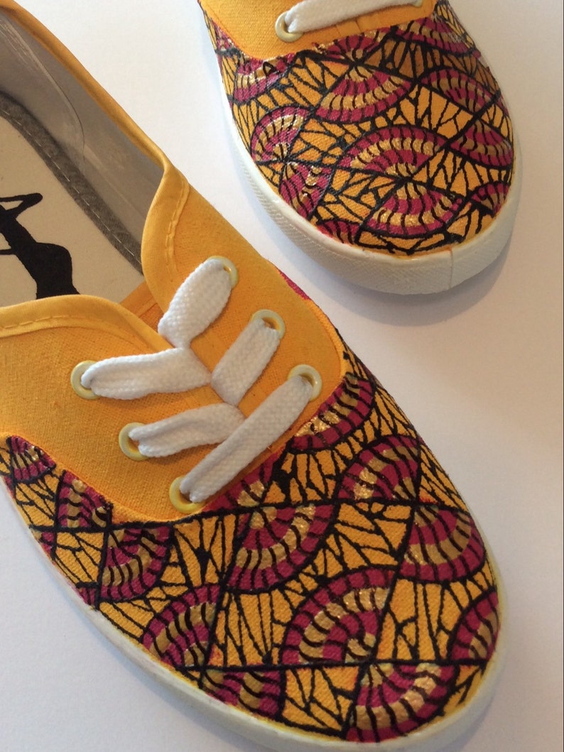 African Wax Print Ankara Dress Ethnic Fabric Women/'s African Print Shoes Sari Kaftan Bright Yellow Marigold Tribal Fashion