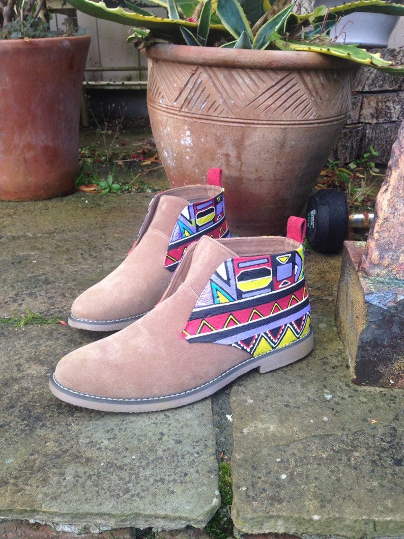 Tribal Desert Boots Men/'s African Boots Chukka Ankara Navajo Ethnic Print Vegan Clothing Men/'s African Clothes Kente Aztec