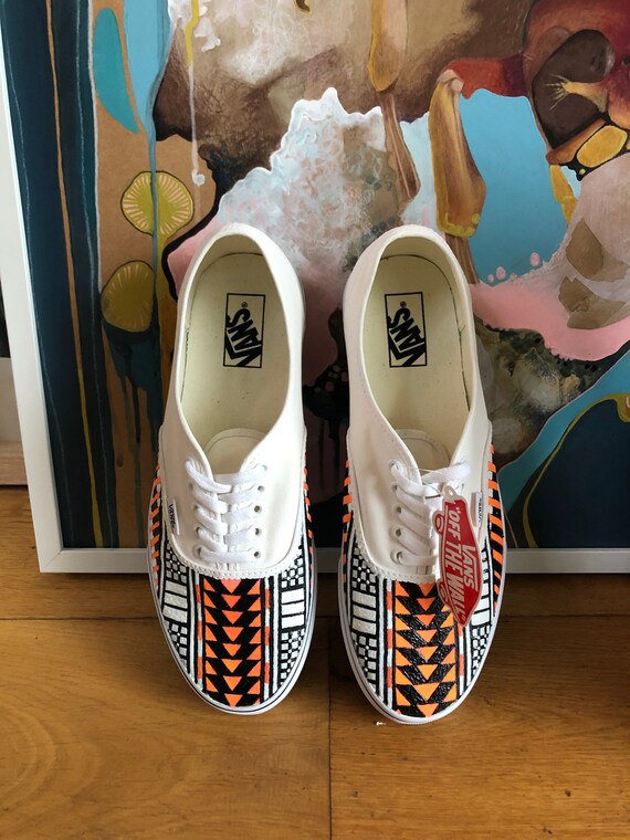 orange custom vans