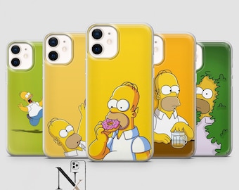 The Simpsons Phone Case Homer Springfield Cover for iPhone 17Pro, 16, 15, 14, 13, 12, Samsung S26, S25, S24, S23Fe, A16, A56, Pixel 10, 9Pro
